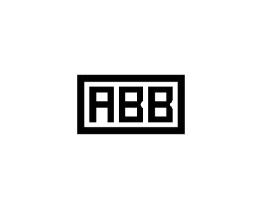 ABB logo tasarım vektör şablonu. ABB