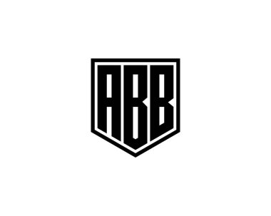 ABB logo tasarım vektör şablonu. ABB
