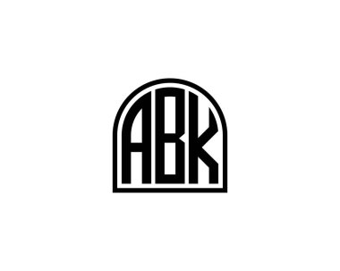 ABK logo tasarım vektör şablonu. ABK