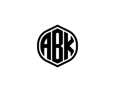 ABK logo tasarım vektör şablonu. ABK