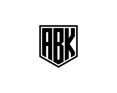 ABK logo tasarım vektör şablonu. ABK