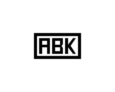 ABK logo tasarım vektör şablonu. ABK