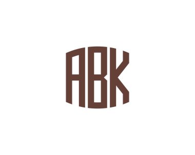 ABK logo tasarım vektör şablonu. ABK