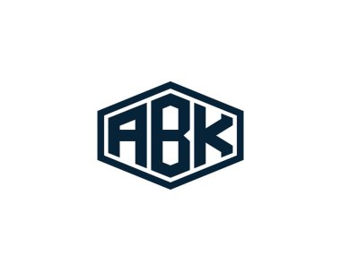 ABK logo tasarım vektör şablonu. ABK