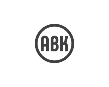 ABK logo tasarım vektör şablonu. ABK