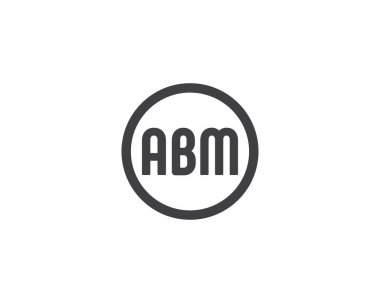 ABM logo tasarım vektör şablonu. ABM