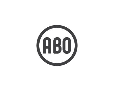 ABO logo tasarım vektör şablonu. ABO