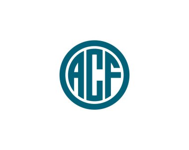 ACF Logo tasarım vektör şablonu. ACF