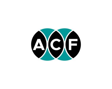 ACF Logo tasarım vektör şablonu. ACF