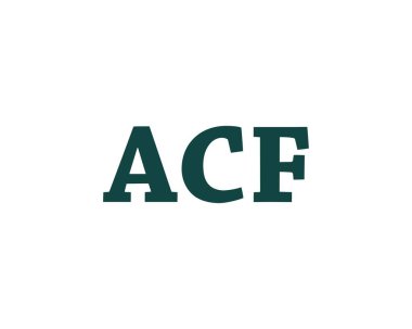 ACF Logo tasarım vektör şablonu. ACF