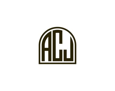 ACJ logo tasarım vektör şablonu. ACJ