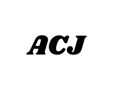 ACJ logo tasarım vektör şablonu. ACJ