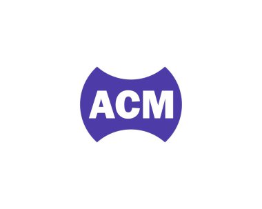 ACM logo tasarım vektör şablonu. ACM