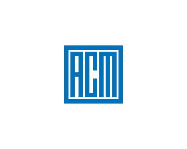 ACM logo tasarım vektör şablonu. ACM