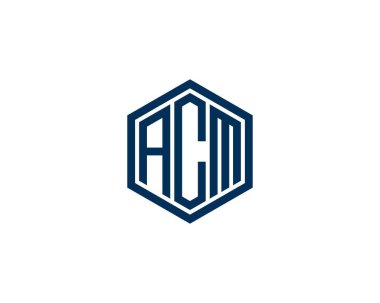 ACM logo tasarım vektör şablonu. ACM