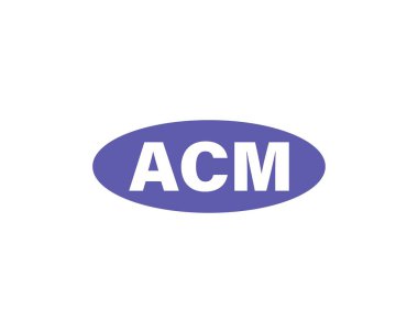 ACM logo tasarım vektör şablonu. ACM