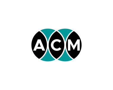 ACM logo tasarım vektör şablonu. ACM