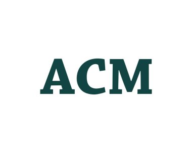 ACM logo tasarım vektör şablonu. ACM