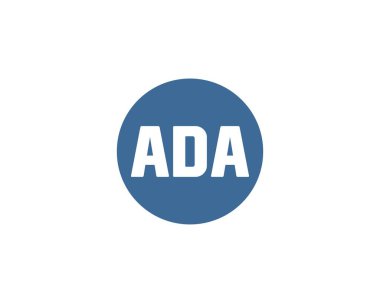 ADA Logo tasarım vektör şablonu. ADA