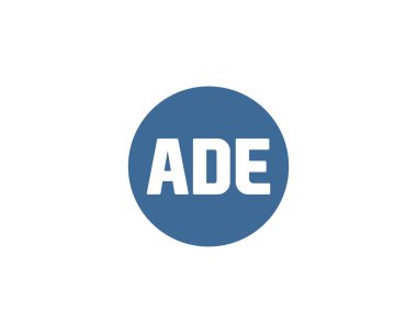 ADE logo tasarım vektör şablonu. ADE
