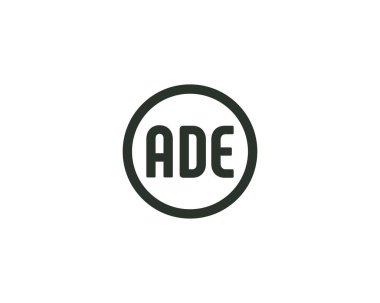 ADE logo tasarım vektör şablonu. ADE