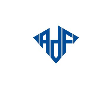 ADF Logo tasarım vektör şablonu. ADF