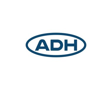 ADH logo tasarım vektör şablonu. Dikkat.