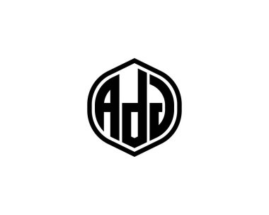 ADJ logo tasarım vektör şablonu. Bir DJ