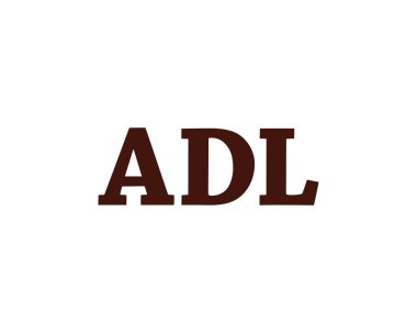 ADL logo tasarım vektör şablonu. ADL