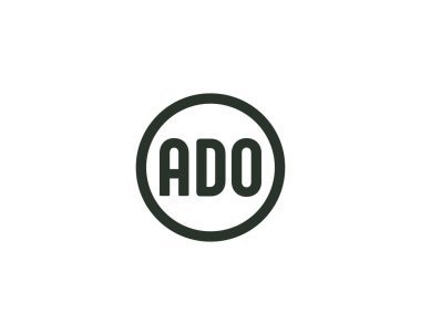 ADO logo tasarım vektör şablonu. ADO