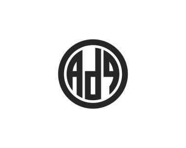 ADQ logo tasarım vektör şablonu. ADQ