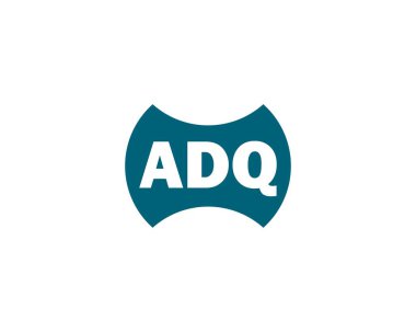 ADQ logo tasarım vektör şablonu. ADQ