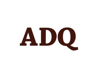 ADQ logo tasarım vektör şablonu. ADQ