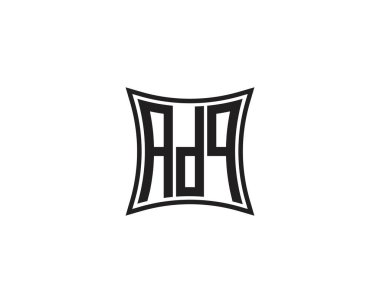 ADQ logo tasarım vektör şablonu. ADQ