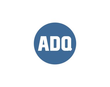 ADQ logo tasarım vektör şablonu. ADQ