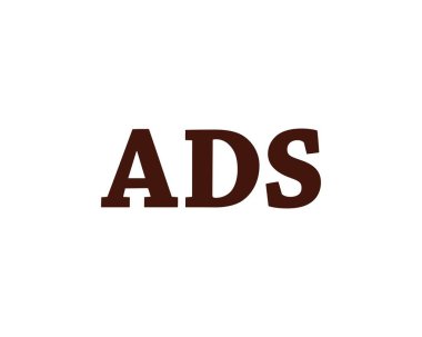 ADS logo tasarım vektör şablonu. ADS