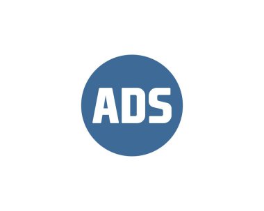 ADS logo tasarım vektör şablonu. ADS
