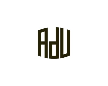 ADU Logo tasarım vektör şablonu. ADU