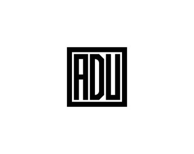 ADU Logo tasarım vektör şablonu. ADU