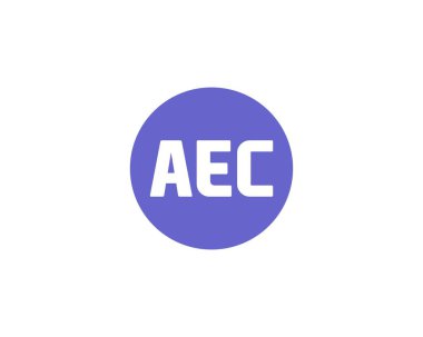 AEC logo tasarım vektör şablonu. AEC