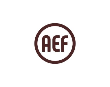 AEF Logo tasarım vektör şablonu. AEF