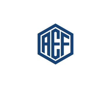 AEF Logo tasarım vektör şablonu. AEF