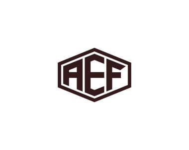 AEF Logo tasarım vektör şablonu. AEF