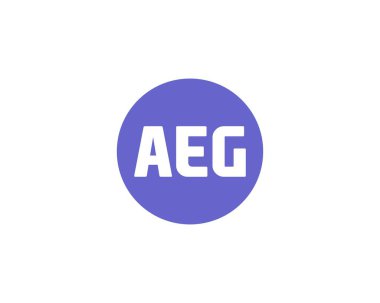 AEG logo tasarım vektör şablonu. AEG
