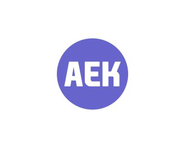 AEK logo tasarım vektör şablonu. AEK
