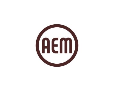 AEM logo tasarım vektör şablonu. AEM