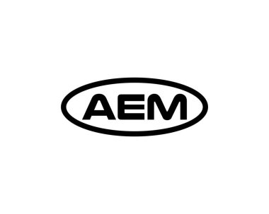 AEM logo tasarım vektör şablonu. AEM