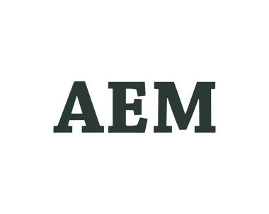 AEM logo tasarım vektör şablonu. AEM