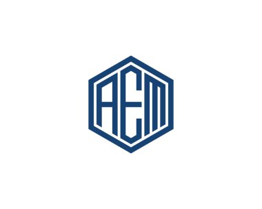 AEM logo tasarım vektör şablonu. AEM