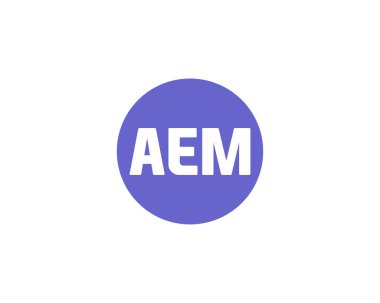 AEM logo tasarım vektör şablonu. AEM